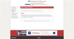 Desktop Screenshot of antonym-synonym.com