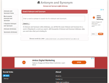 Tablet Screenshot of antonym-synonym.com